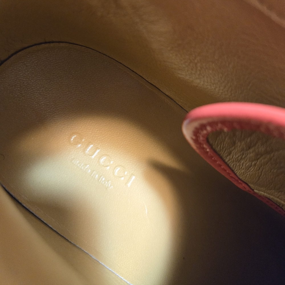 EUC Gucci Sylvie Web Accent Patent Leather High Top Sneakers IT 38.5 US 8.5 - Picture 7 of 14